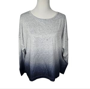 Lucky Brand Large Gray and Blue Gradient Sweatshirt